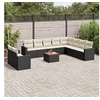Image de Salon de jardin modulable 11 pieces 10 personnes resine tressee 62 x 62 x 69 cm noir
