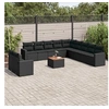 Image de 12-delige Loungeset met kussens poly rattan zwart3256531