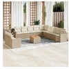 Image de Salon de jardin modulable beige 11 personnes resine tressee 62 x 62 x 69 cm 12 pieces