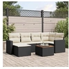 Image de Salon de jardin modulable resine tressee 7 pieces 6 personnes 62 x 62 x 69 cm noir