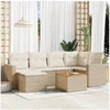 Image de Salon de jardin modulable rotin beige 7 pieces 62 x 62 x 69 cm