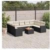 Image de Salon de jardin modulable rotin 9 personnes 10 pieces 62 x 62 x 69 cm noir
