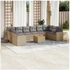 Image de Salon de jardin modulable beige rotin 11 pieces 62 x 62 x 69 cm