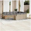 Image de Salon de jardin modulable beige rotin 11 pieces 62 x 62 x 69 cm 10 personnes