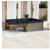 Image de Salon de Jardin avec Coussins 11 pcs, Canapés de Patio, Ensemble de Meubles, Mobilier de Terrasse Exterieur, Gris 3256642