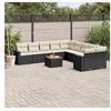 Image de Salon de jardin modulable noir rotin 2 personnes 62 x 62 x 69 cm 11 pieces