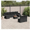 Image de Salon de jardin modulable resine tressee noir 10 pieces 62 x 55 x 69 cm 9 personnes