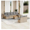 Image de Salon de jardin modulable rotin 10 pieces beige 62 x 55 x 69 cm