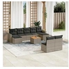 Image de Salon de jardin modulable rotin gris 10 pieces 62 x 55 x 69 cm