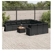 Image de Salon de jardin modulable resine tressee noir 12 pieces 62 x 62 x 69 11 personnes
