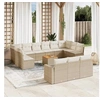 Image de Salon de Jardin avec Coussins 14 pcs, Canapés de Terrasse, Ensemble de Meubles de Patio, Mobilier d'Extérieur, Beige 3256695
