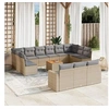 Image de Salon de jardin modulable rotin beige 14 pieces x 65.5 x 69