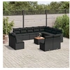 Image de Salon de jardin modulable 13 pieces resine tressee 12 personnes 62 x 62 x 69 cm noir