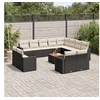 Image de Salon de jardin modulable 12 personnes noir resine tressee 62 x 62 x 69 13 pieces
