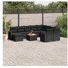 Image de Salon de jardin modulable noir 11 pieces resine tressee 62 x 62 x 69 cm 10 personnes