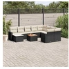 Image de Salon de Jardin avec Coussins 11 pcs, Canapés de Terrasse, Ensemble de Meubles de Patio, Mobilier d'Extérieur, Noir 3256742