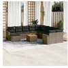 Image de Salon de jardin modulable 12 pieces rotin gris 62 x 62 x 69 cm