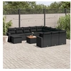 Image de Salon de jardin modulable noir 13 pieces 12 personnes 62 x 62 x 69 cm resine tressee