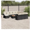 Image de Salon de jardin modulable rotin noir 3 pieces 12 personnes