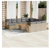 Image de Salon de jardin modulable rotin beige 13 pieces x 65.5 x 69