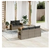 Image de Salon de jardin modulable gris 5 personnes 6 pieces 62 x 55 x 69 cm resine tressee