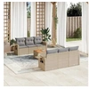 Image de Salon de jardin modulable beige resine tressee 6 personnes 62 x 55 x 69 cm 7 pieces
