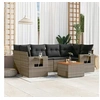 Image de Salon de jardin modulable resine tressee gris 7 pieces x 62 x 69 6 personnes