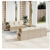Image de Salon de Jardin avec Coussins 8 pcs, Canapés de Terrasse, Ensemble de Meubles de Patio, Mobilier d'Extérieur, Beige 3256800
