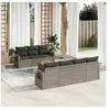 Image de Salon de jardin modulable resine tressee 8 pieces gris 62 x 55 x 69 cm 7 personnes