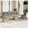 Image de Salon de jardin modulable resine beige 7 pieces x 62 x 69 6 personnes
