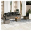 Image de Salon de Jardin avec Coussins 7 pcs, Canapés de Terrasse, Ensemble de Meubles de Patio, Mobilier d'Extérieur, Gris 3256844
