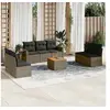 Image de Salon de jardin modulable resine tressee 8 pieces gris 62 x 55 x 69 cm 7 personnes