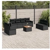 Image de Salon de jardin modulable 8 personnes 9 pieces resine tressee 62 x 55 x 69 cm noir