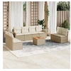 Image de Salon de Jardin avec Coussins 9 pcs, Canapés de Terrasse, Ensemble de Meubles de Patio, Mobilier d'Extérieur, Beige 3256856