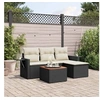 Image de Salon de Jardin avec Coussins 5 pcs, Canapés de Terrasse, Ensemble de Meubles de Patio, Mobilier d'Extérieur, Noir 3256861