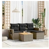 Image de Salon de Jardin avec Coussins 5 pcs, Canapés de Terrasse, Ensemble de Meubles de Patio, Mobilier d'Extérieur, Gris 3256865