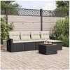 Image de Salon de Jardin avec Coussins 6 pcs, Canapés de Terrasse, Ensemble de Meubles de Patio, Mobilier d'Extérieur, Noir 3256868