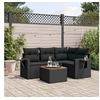 Image de 5-delige Loungeset met kussens poly rattan zwart3256874