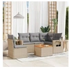 Image de Salon de jardin modulable resine 6 pieces 5 personnes 62 x 62 x 69 cm beige