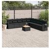 Image de 10-delige Loungeset met kussens poly rattan zwart3256937