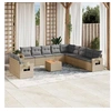 Image de Salon de jardin modulable resine tressee beige 12 pieces x 62 x 69 11 personnes