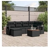 Image de Salon de Jardin avec Coussins 7 pcs, Canapés de Terrasse, Ensemble de Meubles de Patio, Mobilier d'Extérieur, Noir 3256993