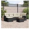 Image de Salon de Jardin avec Coussins 7 pcs, Canapés de Terrasse, Ensemble de Meubles de Patio, Mobilier d'Extérieur, Noir 3256994