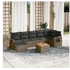 Image de Salon de Jardin avec Coussins 8 pcs, Canapés de Terrasse, Ensemble de Meubles de Patio, Mobilier d'Extérieur, Gris 3257005