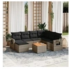Image de Salon de Jardin avec Coussins 8 pcs, Canapés de Terrasse, Ensemble de Meubles de Patio, Mobilier d'Extérieur, Gris 3257012