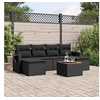 Image de Salon de Jardin avec Coussins 7 pcs, Canapés de Terrasse, Ensemble de Meubles de Patio, Mobilier d'Extérieur, Noir 3257014
