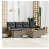 Image de Salon de Jardin avec Coussins 7 pcs, Canapés de Terrasse, Ensemble de Meubles de Patio, Mobilier d'Extérieur, Gris 3257019