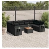 Image de Salon de Jardin avec Coussins 13 pcs, Canapés de Patio, Ensemble de Meubles, Mobilier de Terrasse Extérieur, Noir 3260670