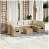 Image de Salon de Jardin avec Coussins 14 pcs, Canapés avec Pieds Réglables, Ensemble de Meubles d'Extérieur Patio Terrasse, 3250403