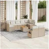 Image de Salon de Jardin avec Coussins 11 pcs, Canapés de Terrasse, Ensemble de Meubles de Patio, Mobilier d'Extérieur, Noir 3253052